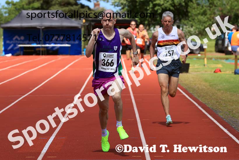 Mens 800 metres, 2024 NE Masters Track and Field Champs., Monkton Stadium, Jarrow.  Photo: David T. Hewitson/Sports for All Pics